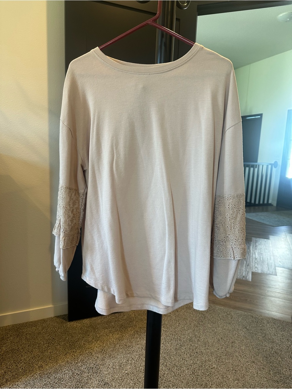 Matilda Jane Cream Eyelet Panel Long Sleeve Top - Picture 2 of 7